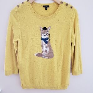 Talbots Fox Sweater
